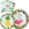 Flamingo Party Supplies Paper Plates and Napkins Set Pineapple (Multicolor)